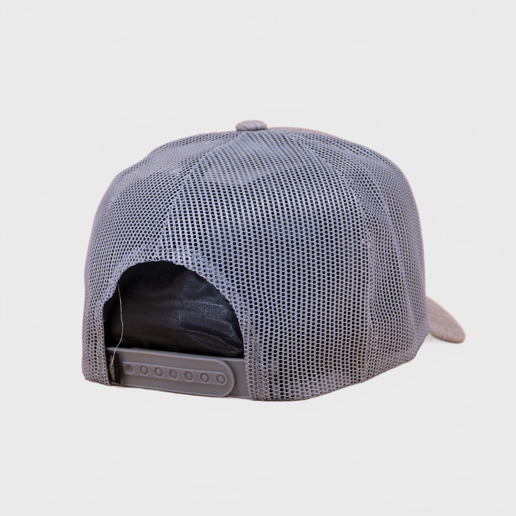 P&P Blank Hooked Trucker Cap Heather Grey