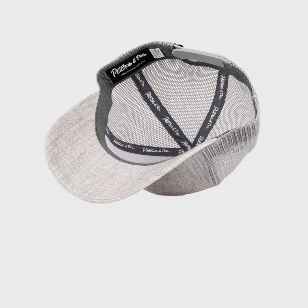 P&P Recycled Blank High Trucker Cap Heather Grey