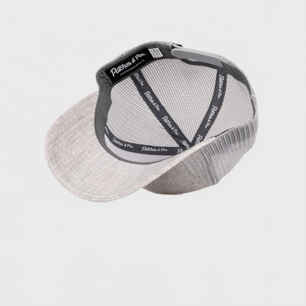 P&P Recycled Blank High Trucker Cap Heather Grey