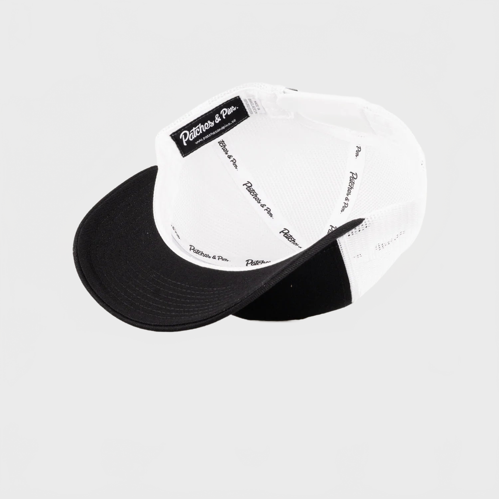 P&P Recycled Blank Low Trucker Cap Black / White