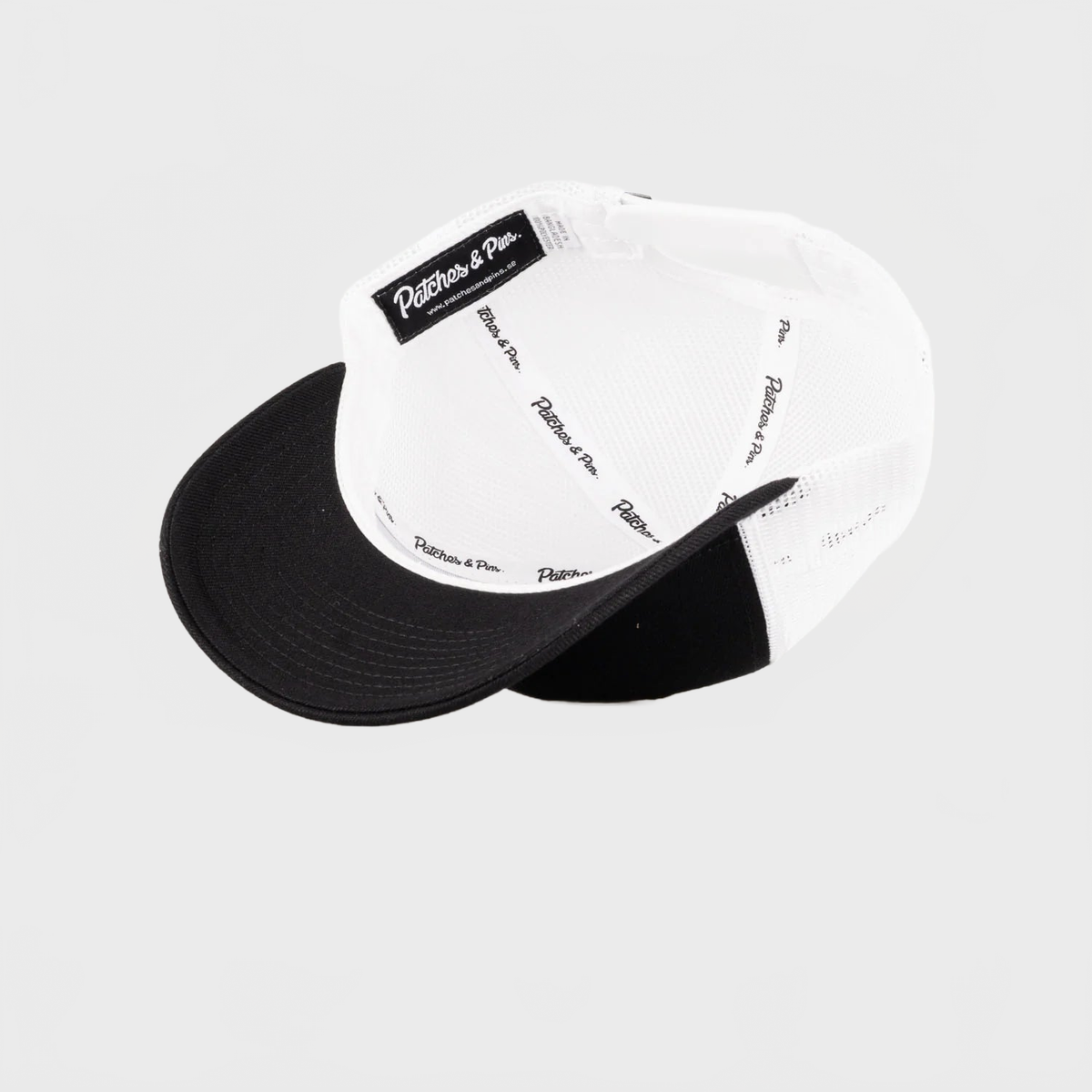 P&P Recycled Blank Low Trucker Cap Black / White