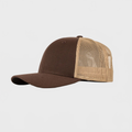 P&P Recycled Blank Low Trucker Cap Dk Brown / Lt Brown