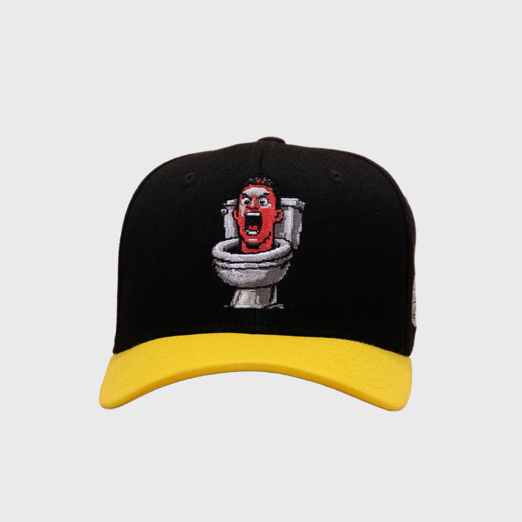Brainrot Skibidi JR Cap Black Yellow