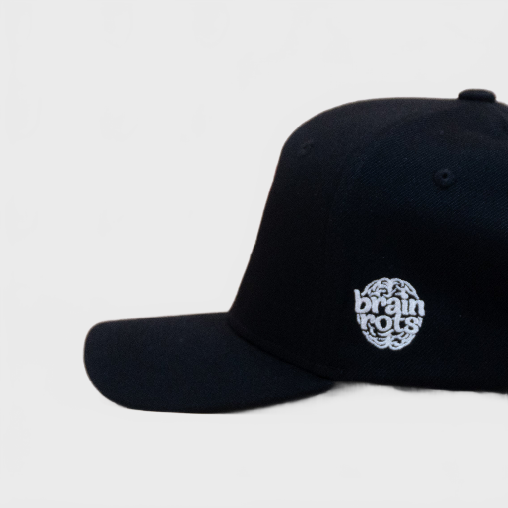 Brainrot Crocodilo Junior Cap Black