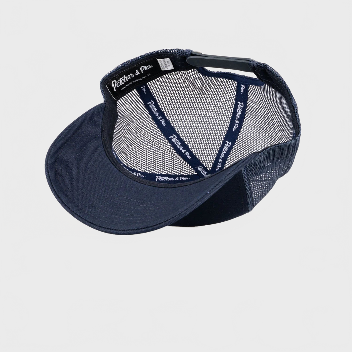 P&P Recycled Blank High Trucker Cap Navy