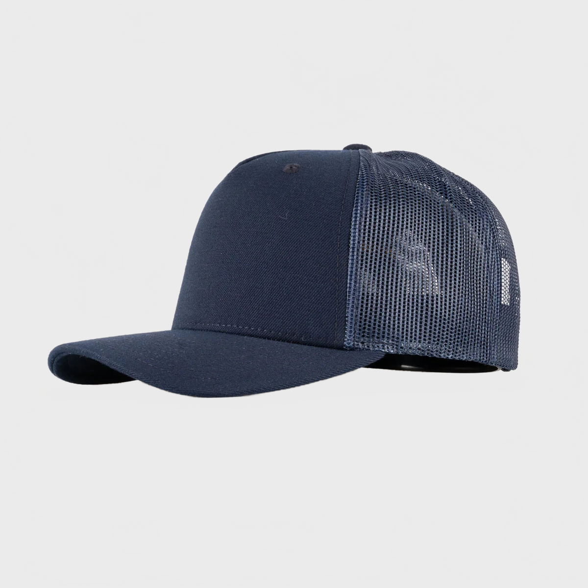 P&P Recycled Blank High Trucker Cap Navy