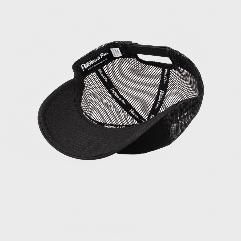 P&P Recycled Blank Low Trucker Cap Black