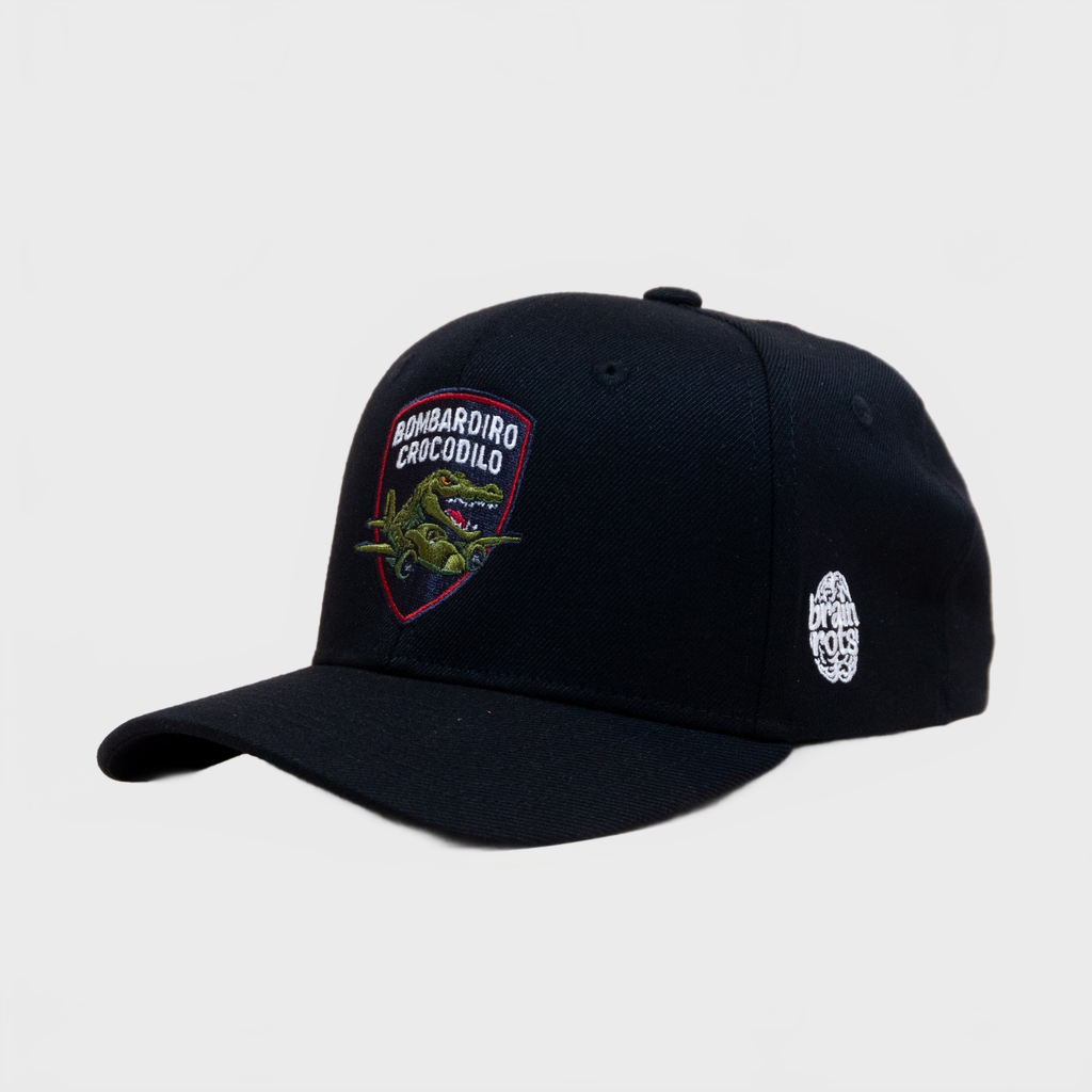 Brainrot Crocodilo Junior Cap Black