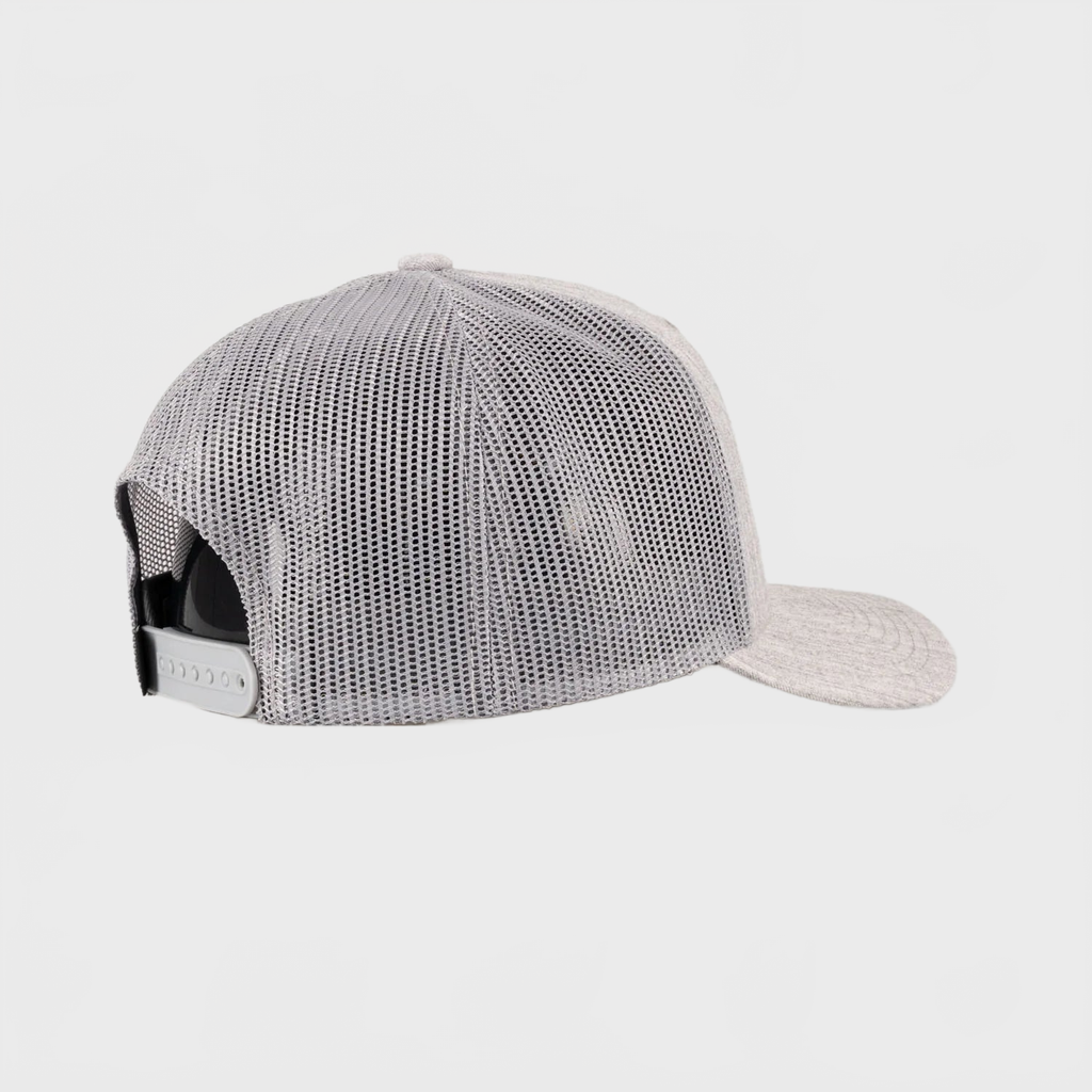 P&P Recycled Blank High Trucker Cap Heather Grey