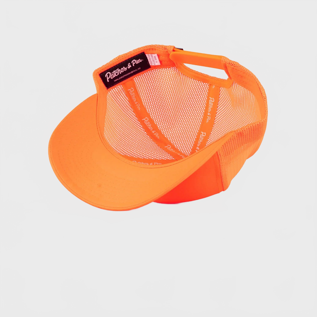 P&P Blank High Trucker Cap Orange