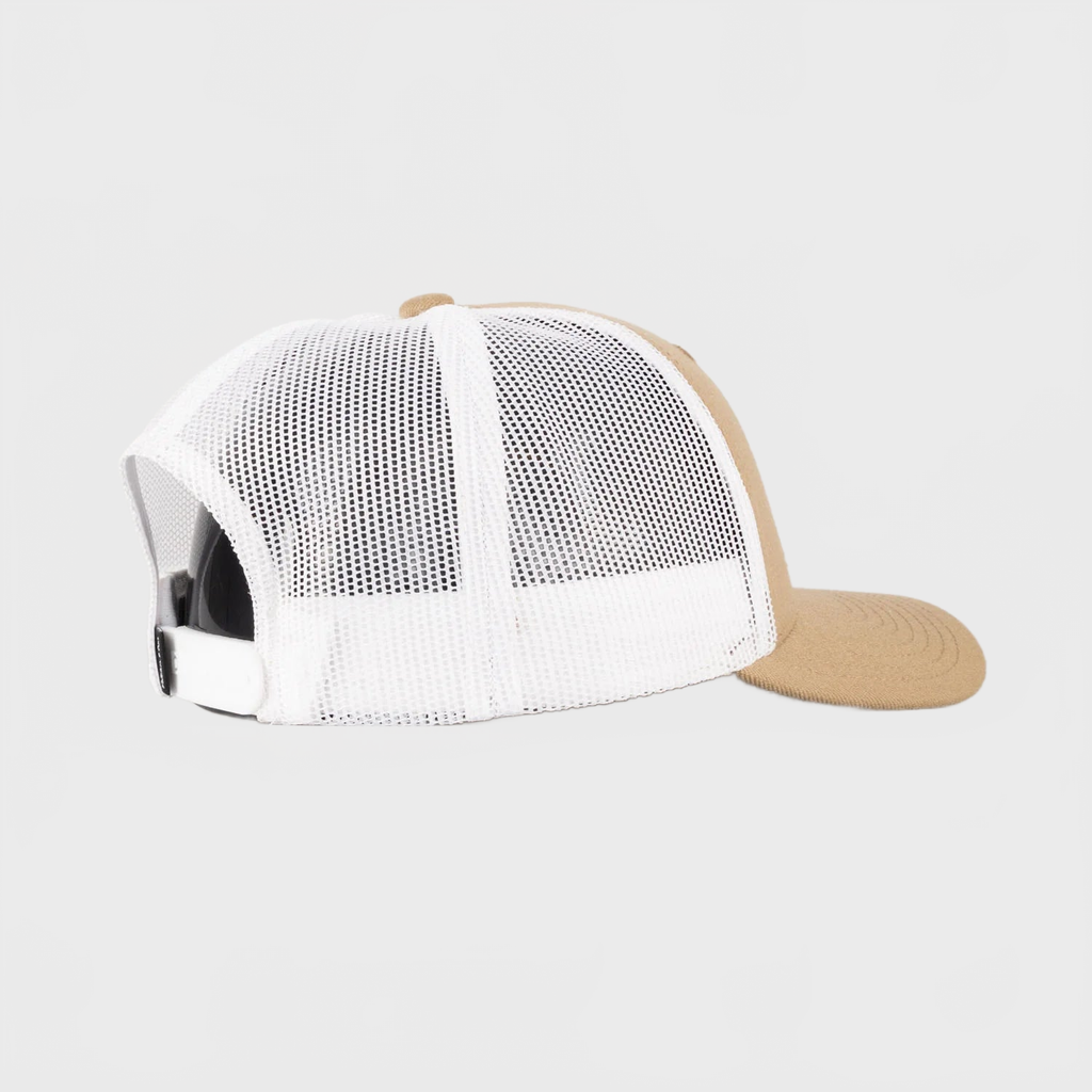 P&P Recycled Blank Low Trucker Cap Khaki / White