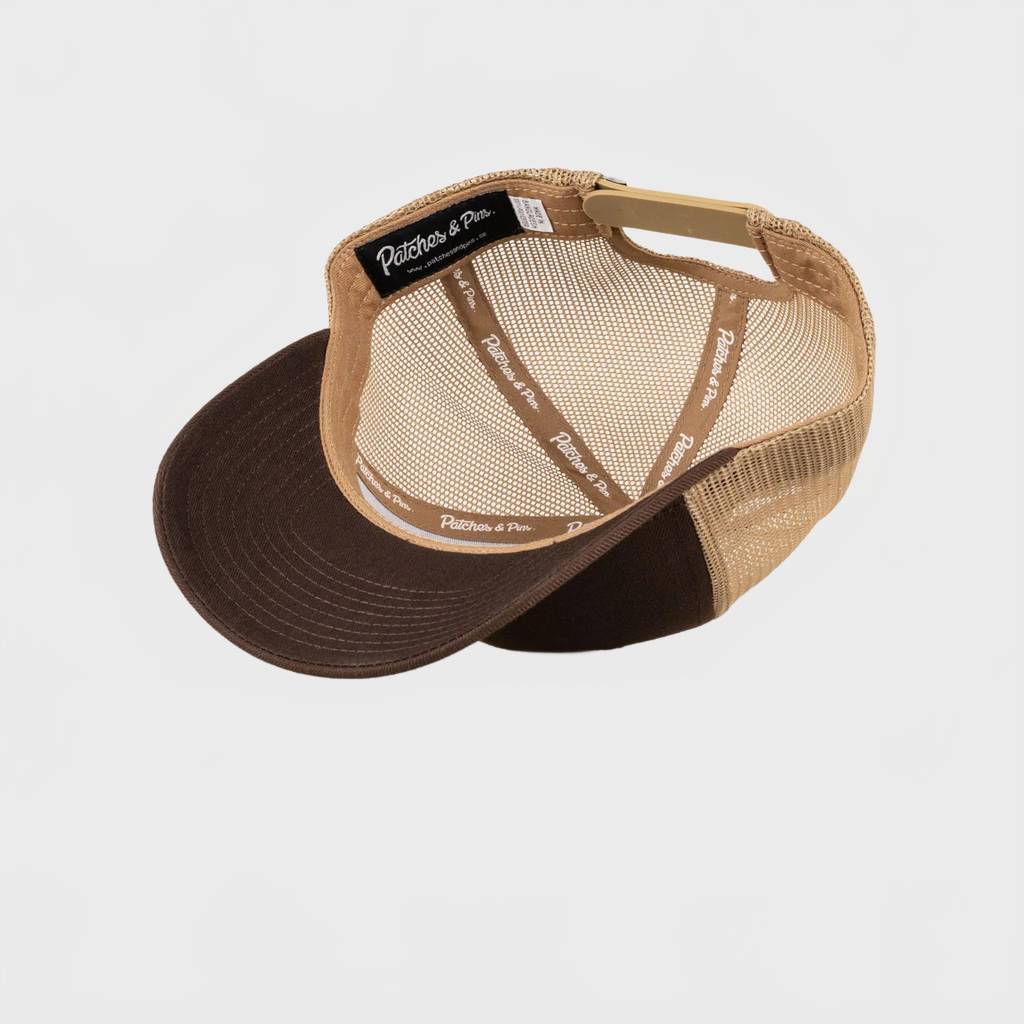 P&P Recycled Blank Low Trucker Cap Dk Brown / Lt Brown