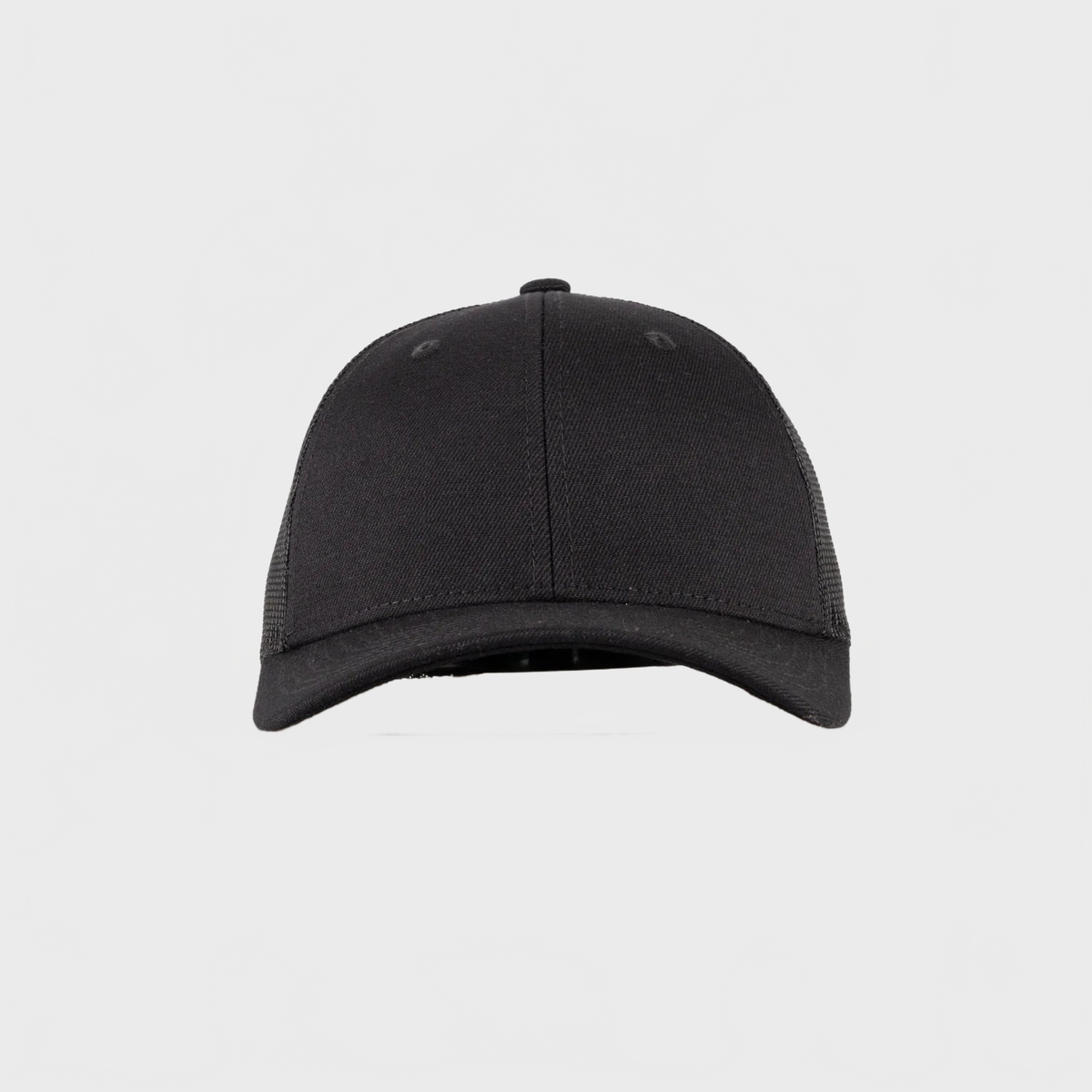 P&P Recycled Blank Low Trucker Cap Black