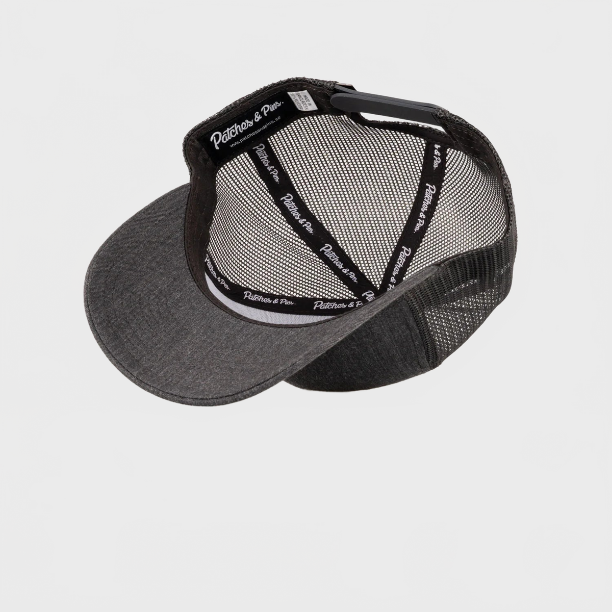 P&P Recycled Blank High Trucker Cap Charcoal