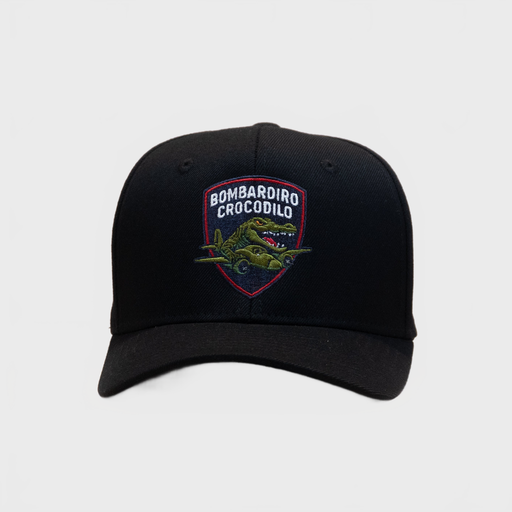 Brainrot Crocodilo Junior Cap Black