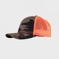 P&P Blank Low Trucker Cap Camo/Orange