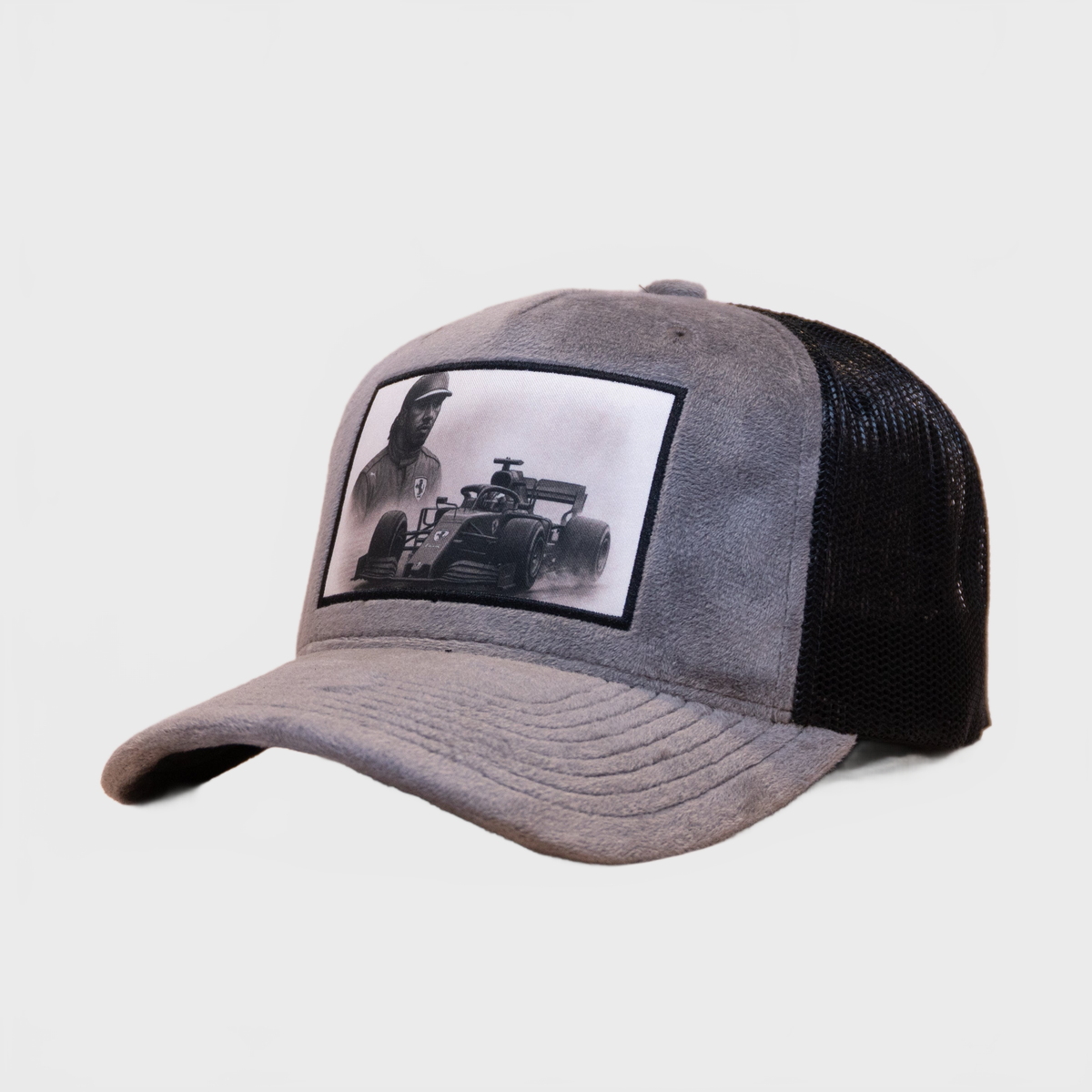 Lucente Race Velvet Cap Charcoal