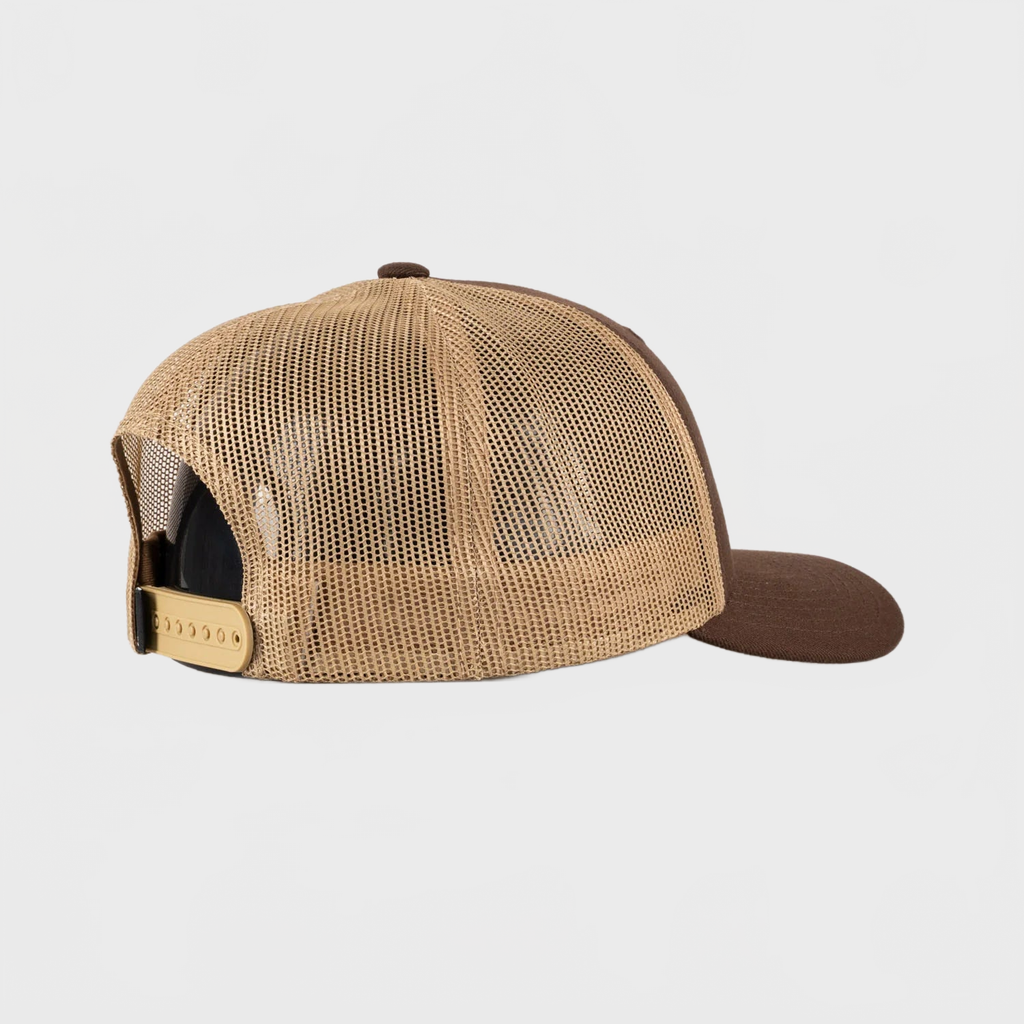 P&P Recycled Blank Low Trucker Cap Dk Brown / Lt Brown