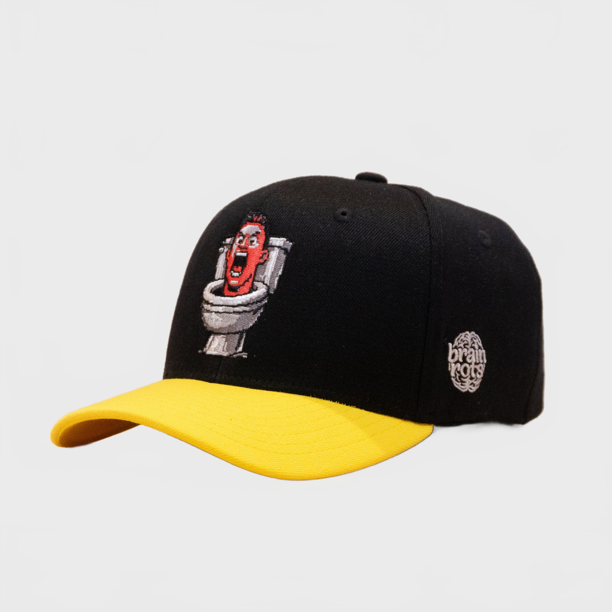 Brainrot Skibidi JR Cap Black Yellow