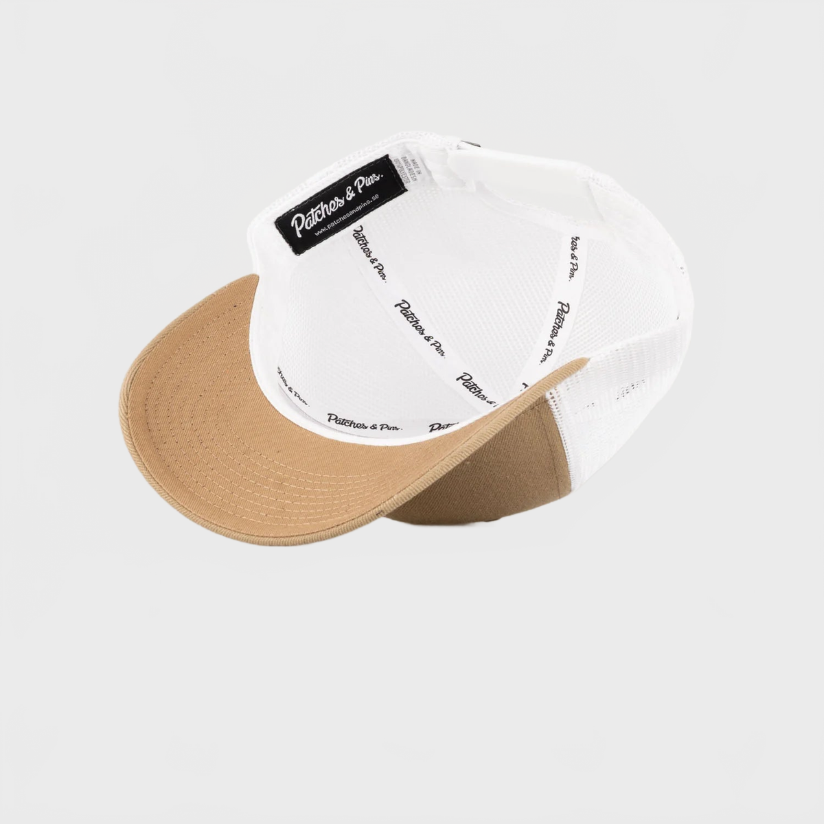 P&P Recycled Blank Low Trucker Cap Khaki / White