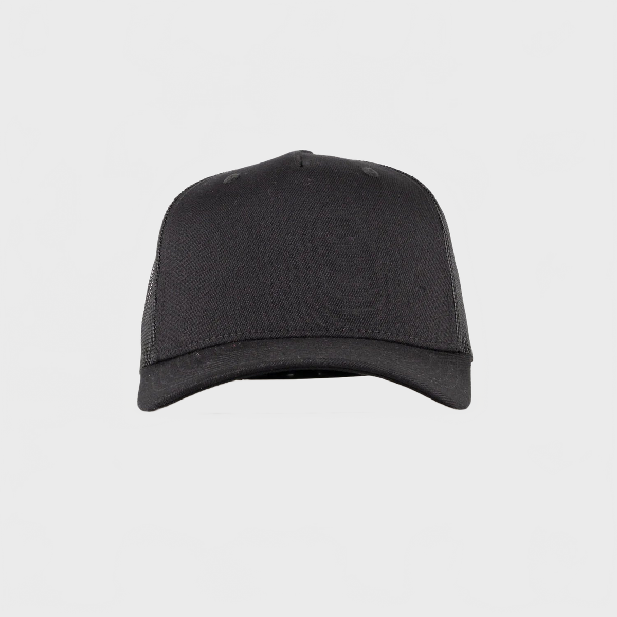 P&P Recycled Blank High Trucker Cap Black
