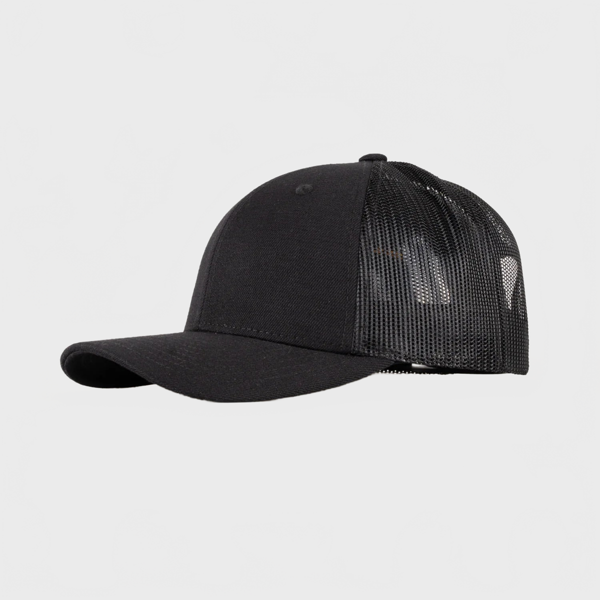 P&P Recycled Blank Low Trucker Cap Black
