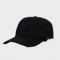 Ca'put Letter S Dad Cap Worn Out Black