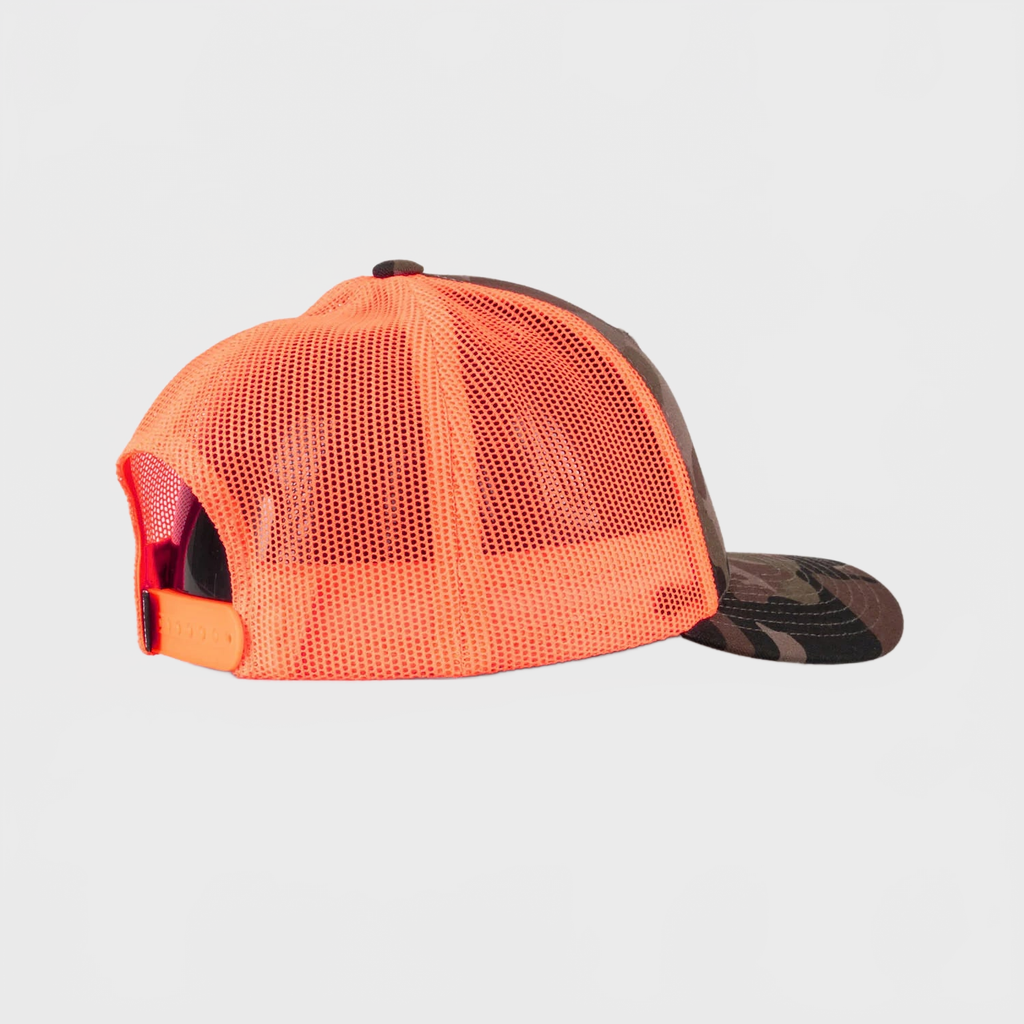 P&P Blank Low Trucker Cap Camo/Orange